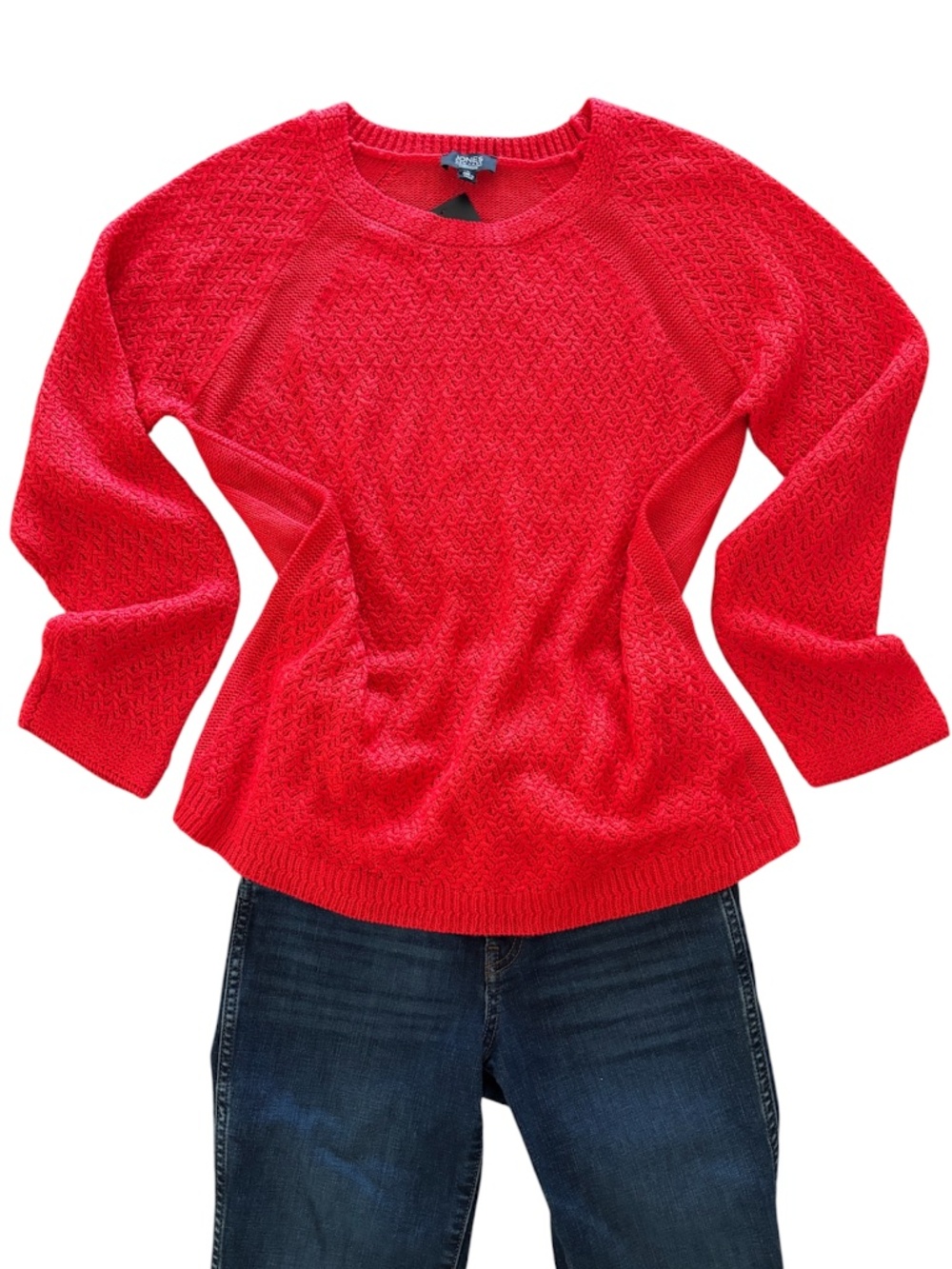 Jones New York Crew Neck Sweater Red Size L - Picture 2 of 11